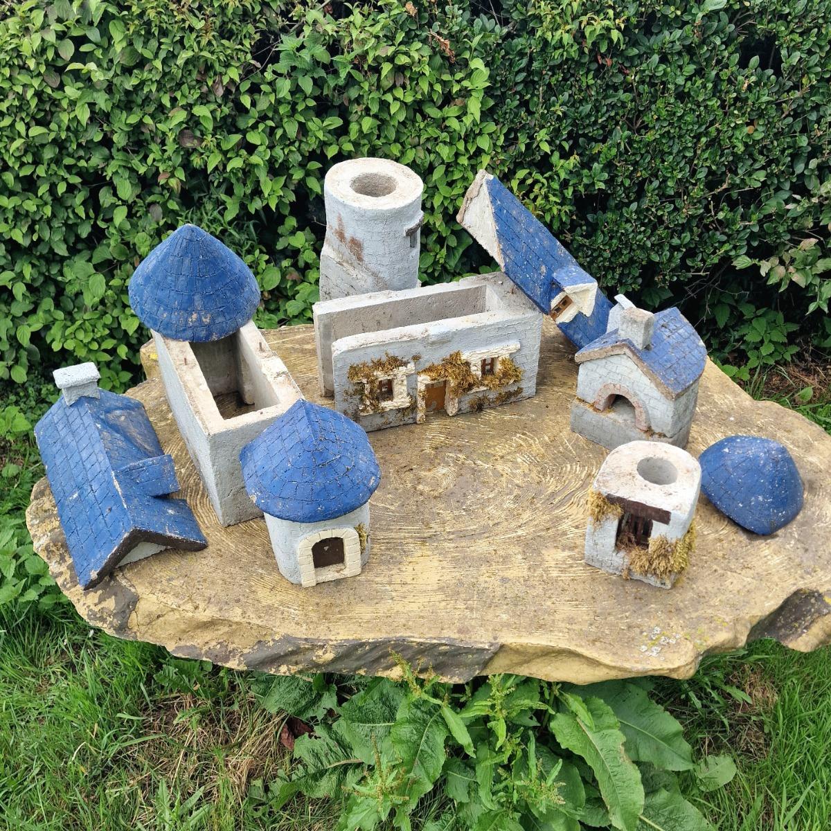 Cast stone country house