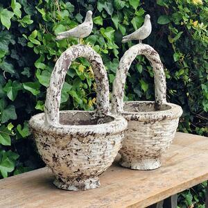 Pair of basket planters