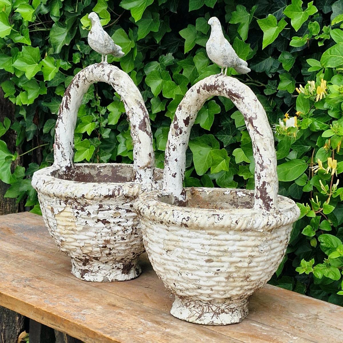 Pair of basket planters