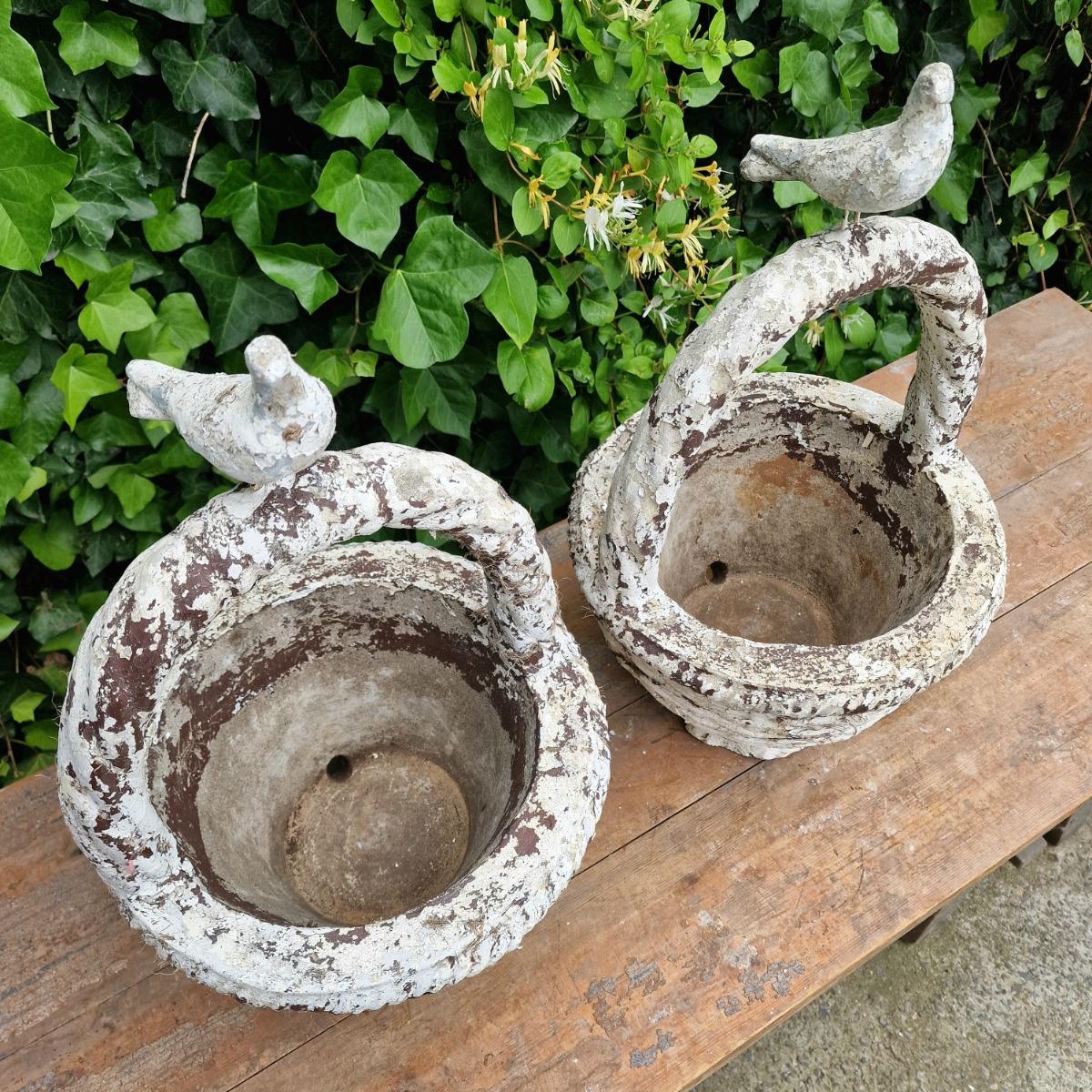 Pair of basket planters