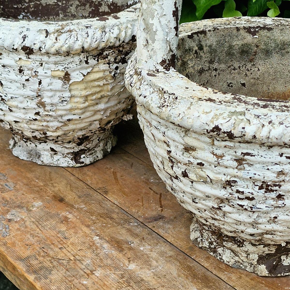 Pair of basket planters