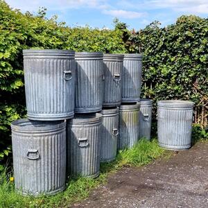 10 Large zinc containers