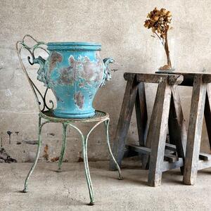 19thC Blue Rouen urn