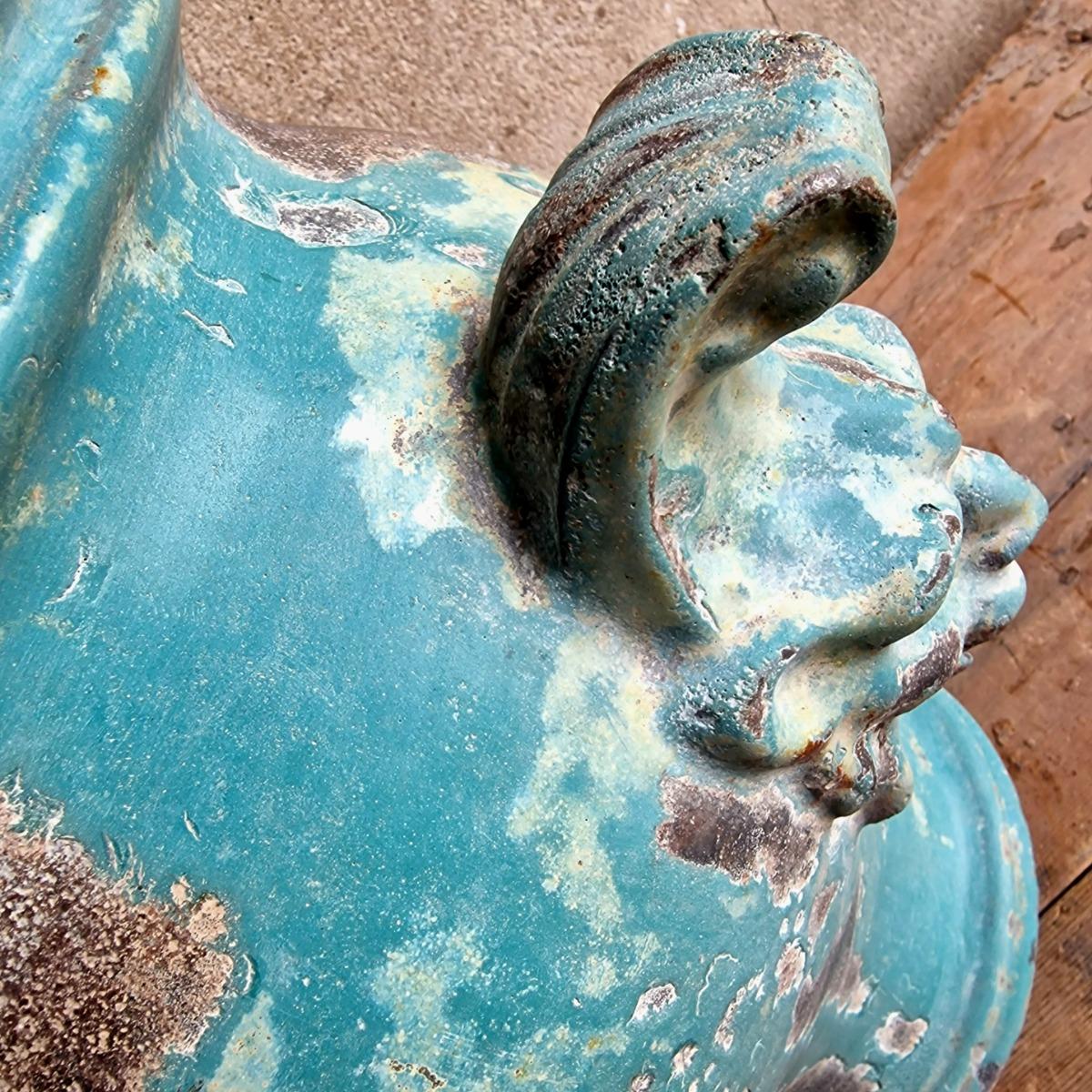 19thC Blue Rouen urn