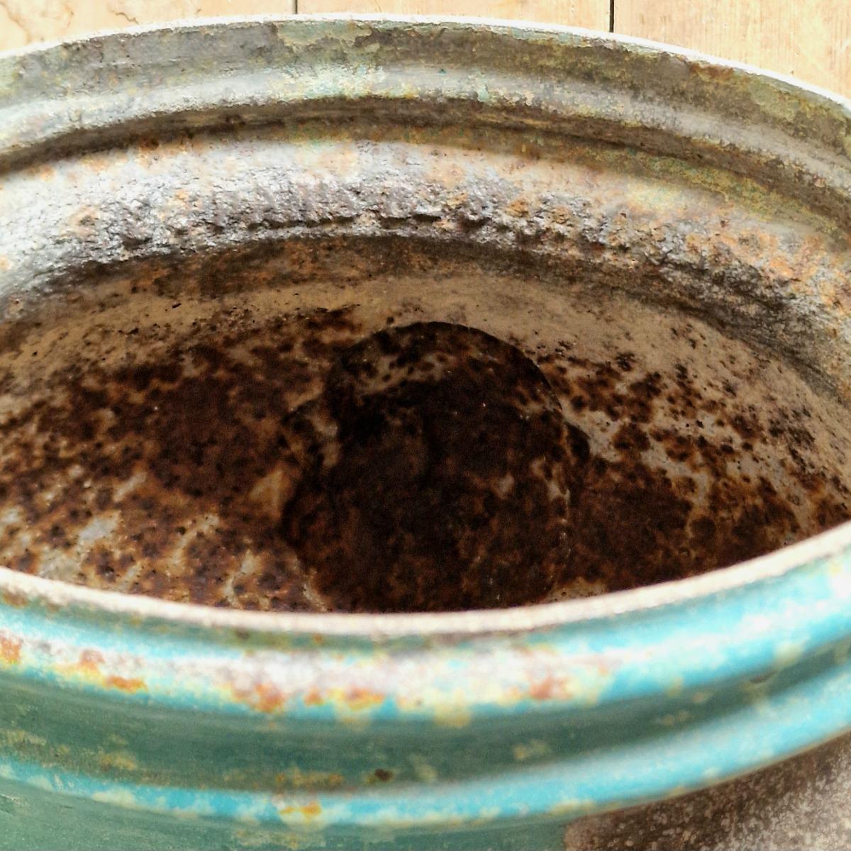 19thC Blue Rouen urn
