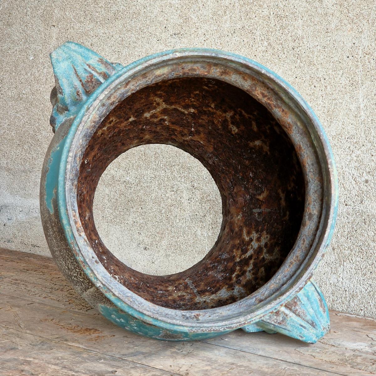 19thC Blue Rouen urn