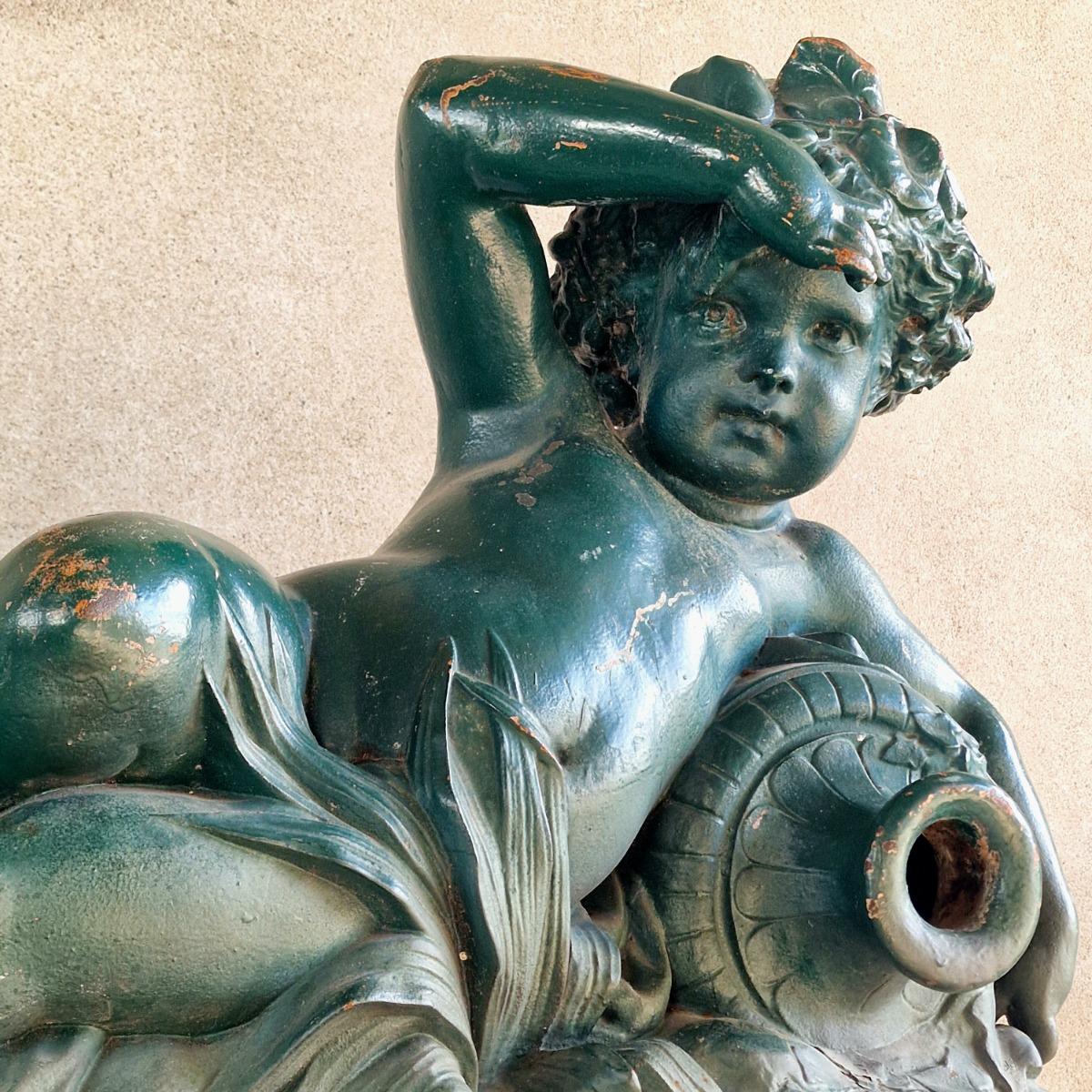 19thC cast iron fountain by A.Durenne