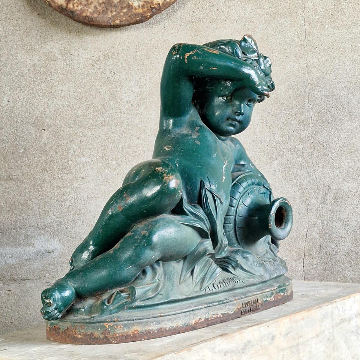 19thC cast iron fountain by A.Durenne