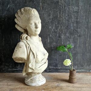 19thC plaster female bust