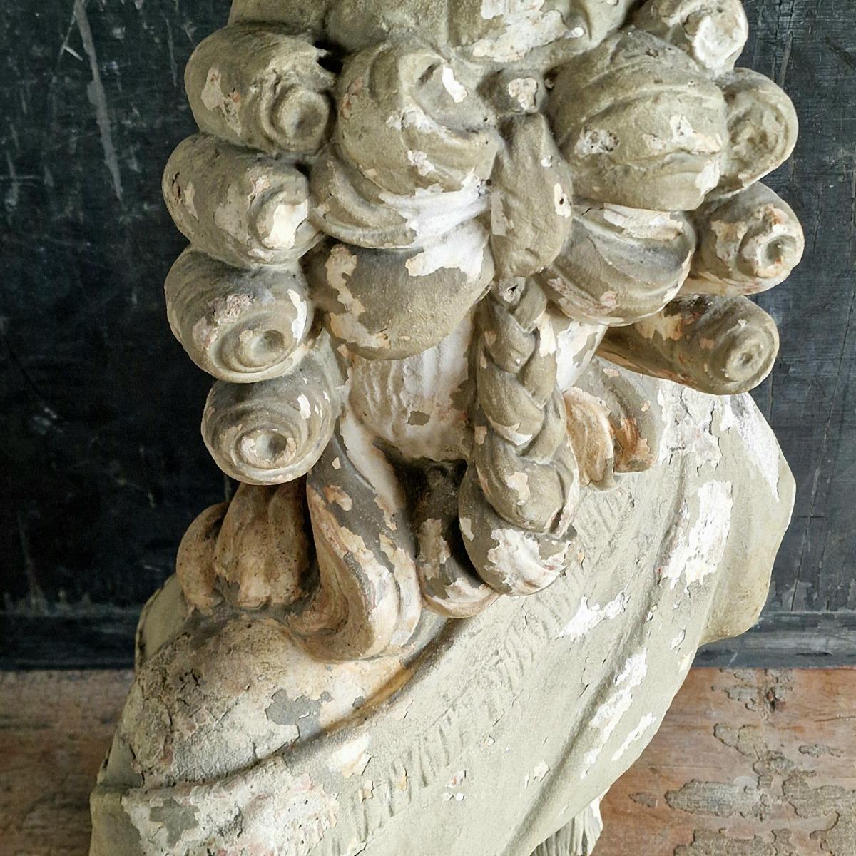 19thC plaster female bust