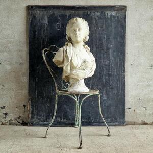 19thC plaster female bust