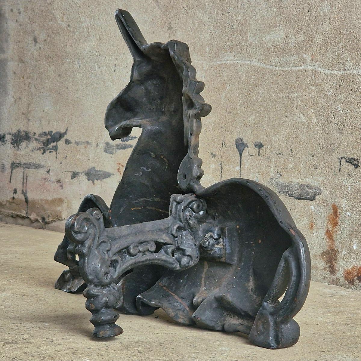 19thC unicorn boot scraper