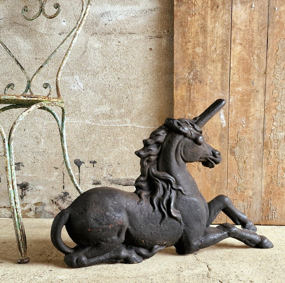 19thC unicorn boot scraper