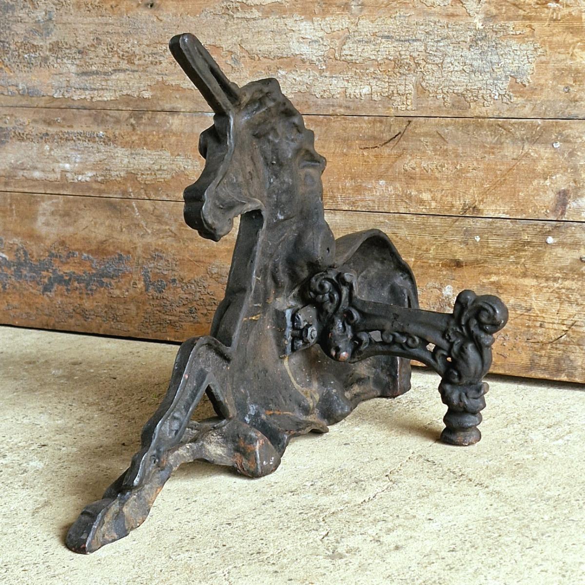 19thC unicorn boot scraper