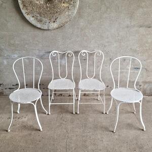 2+2 metal garden chairs