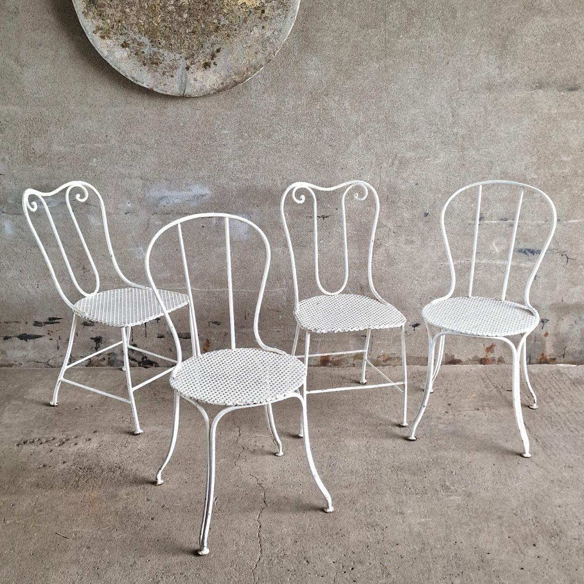 2+2 metal garden chairs