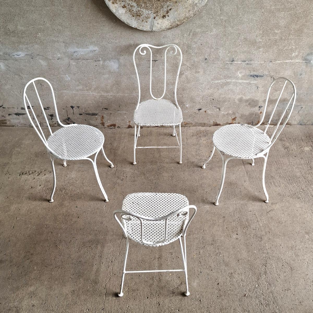 2+2 metal garden chairs