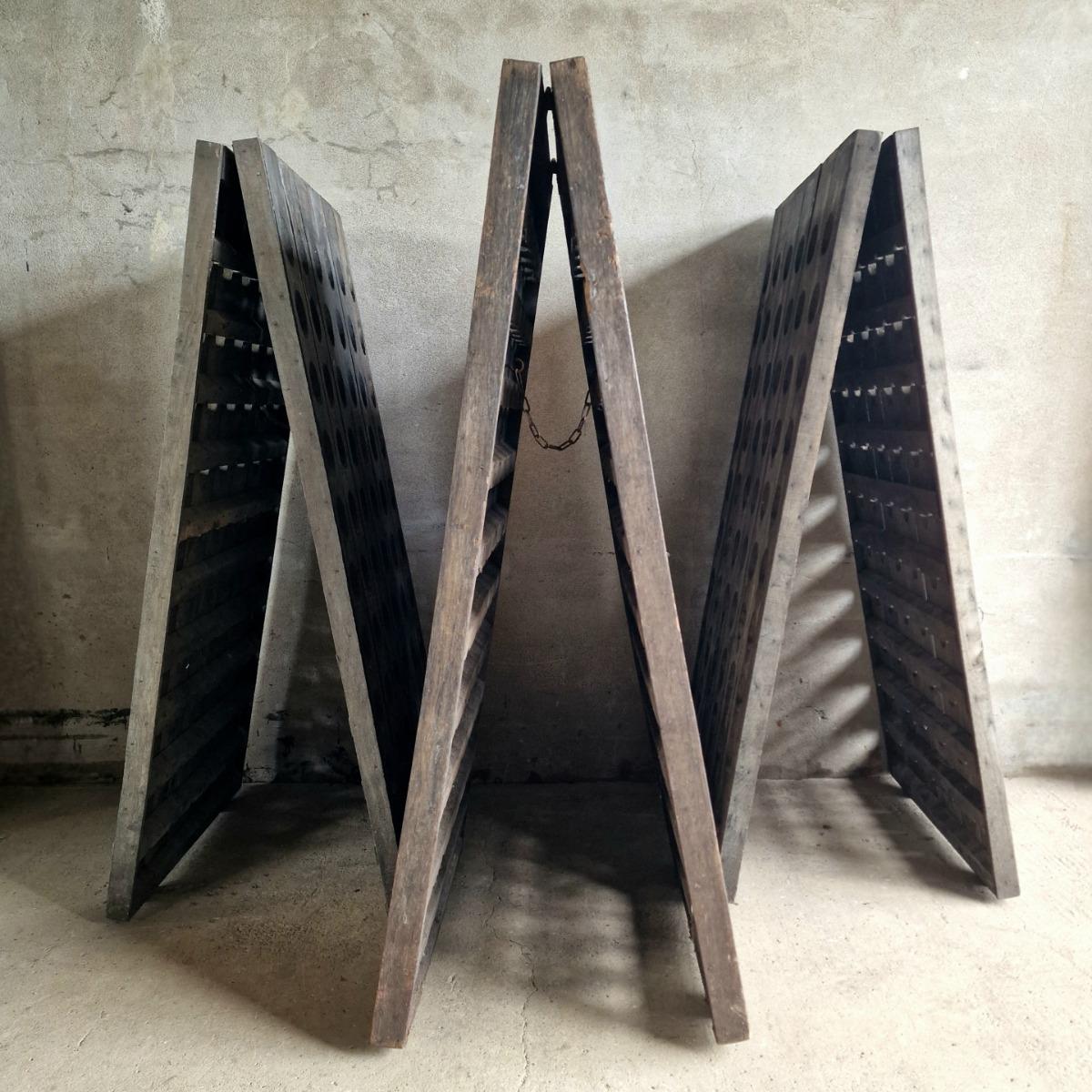 3 Champagne bottle racks
