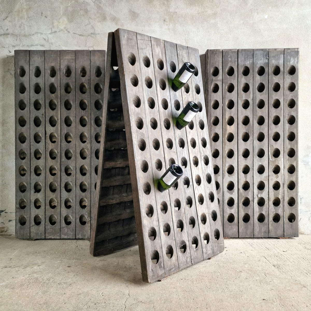 3 Champagne bottle racks