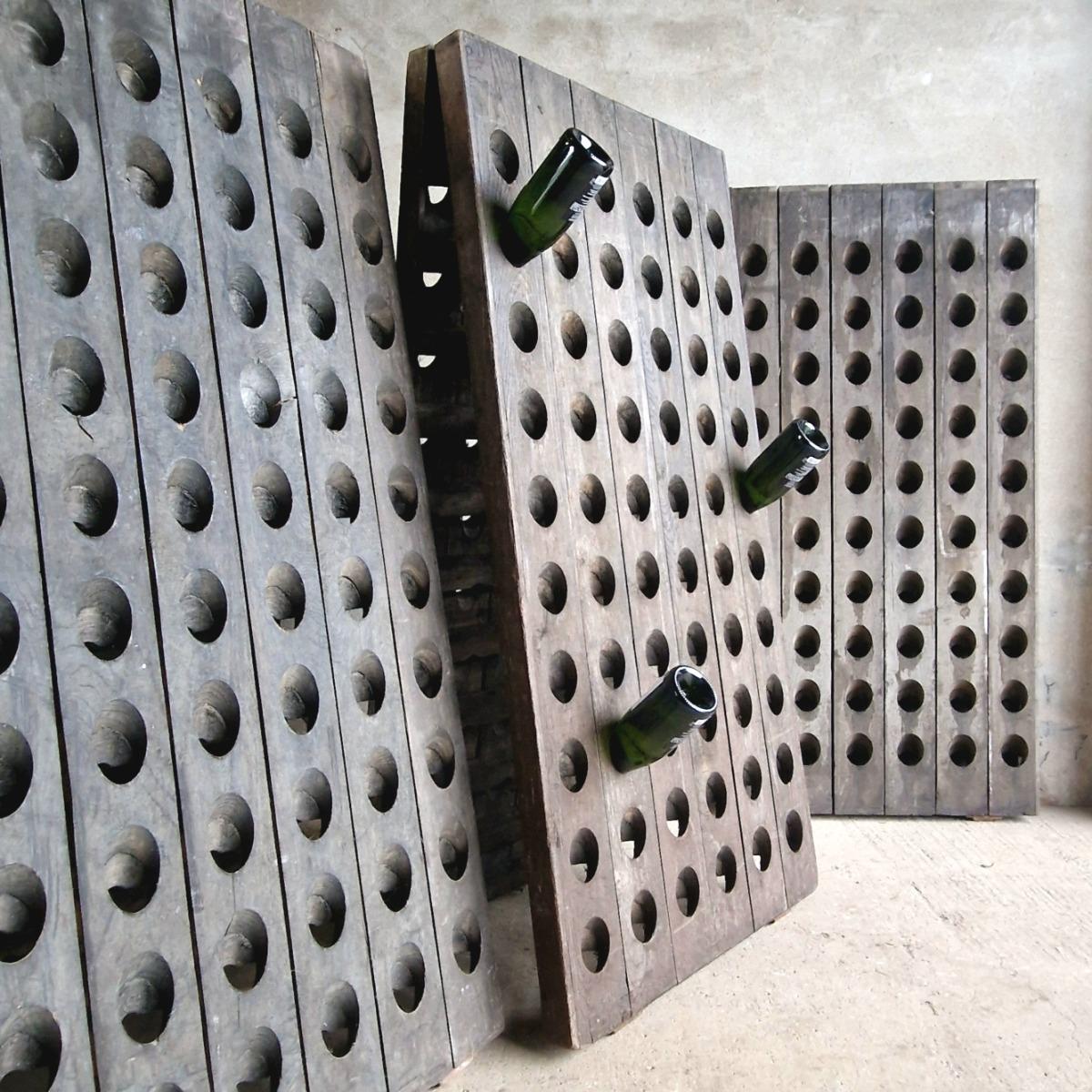3 Champagne bottle racks