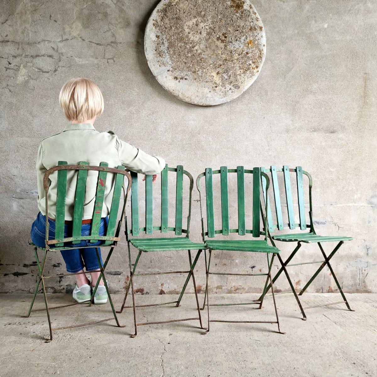 4 foldable garden chairs