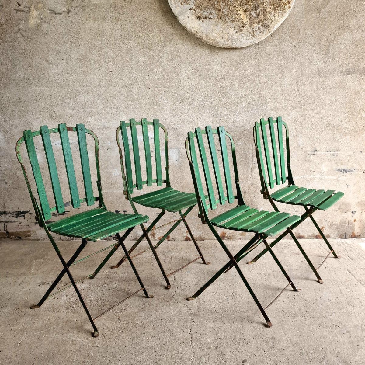 4 foldable garden chairs