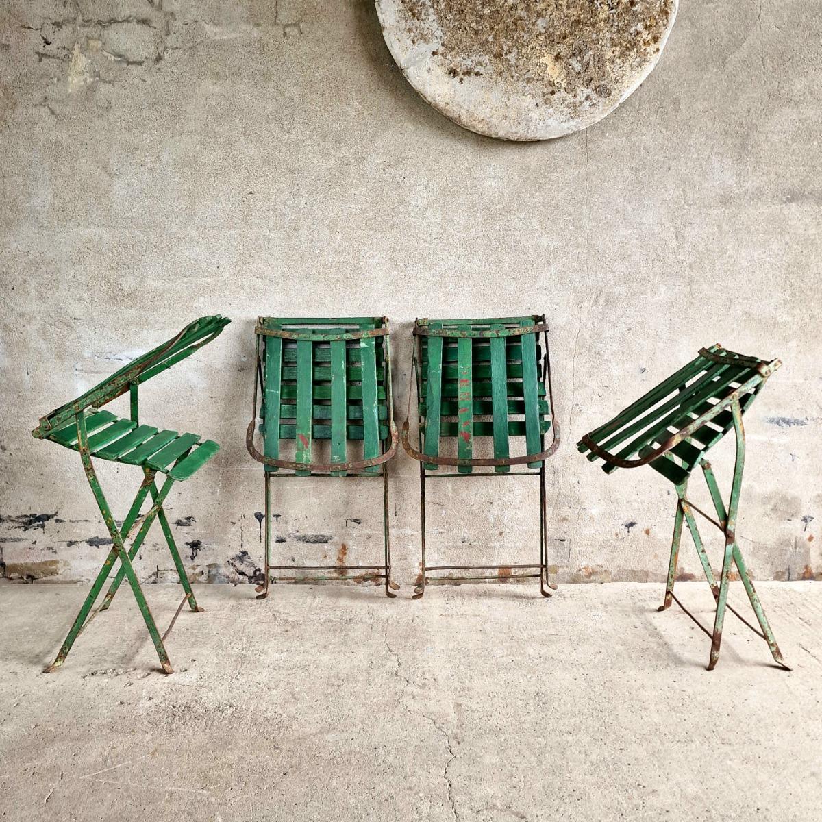 4 foldable garden chairs