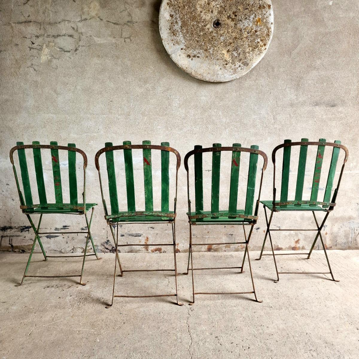 4 foldable garden chairs