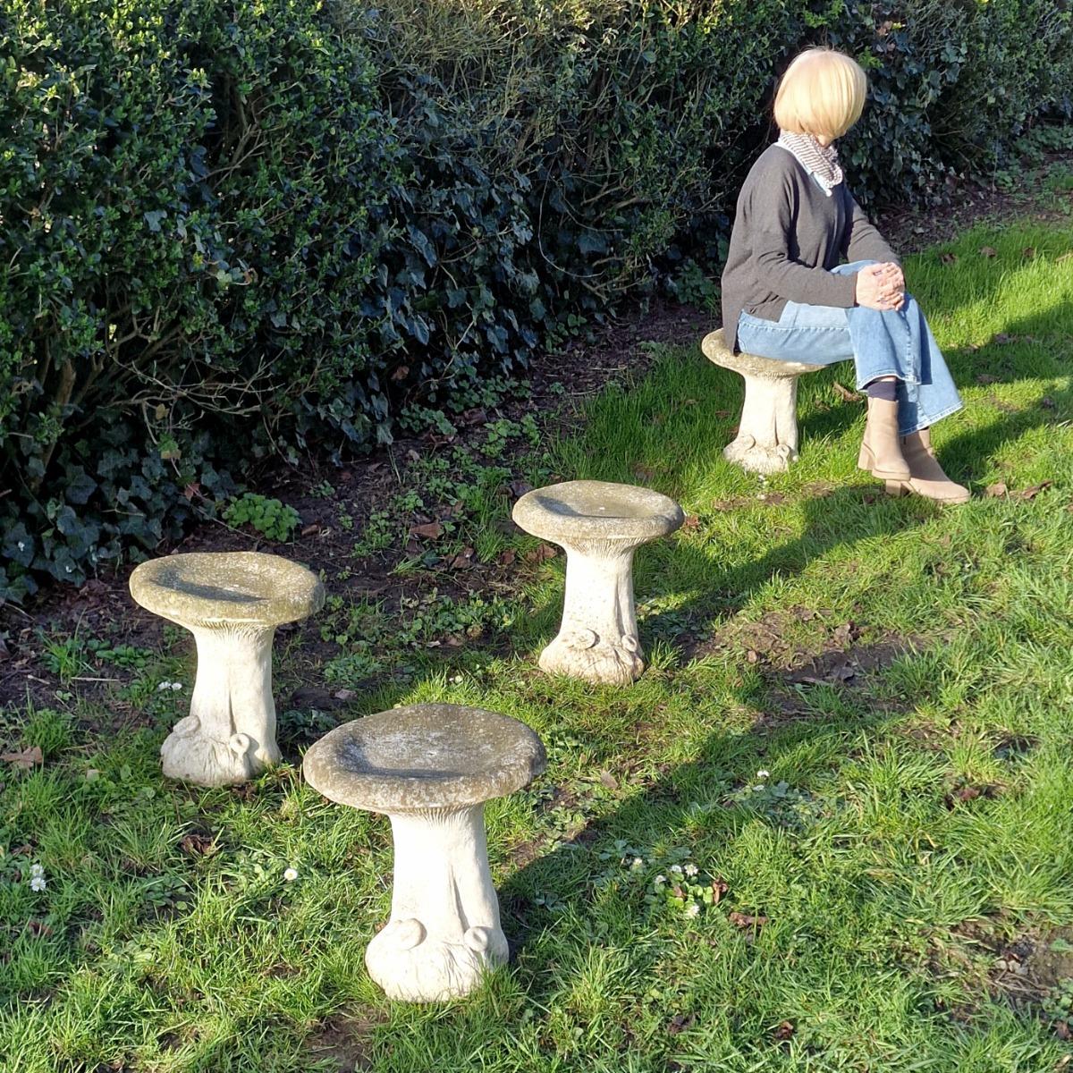 4 mushroom stools