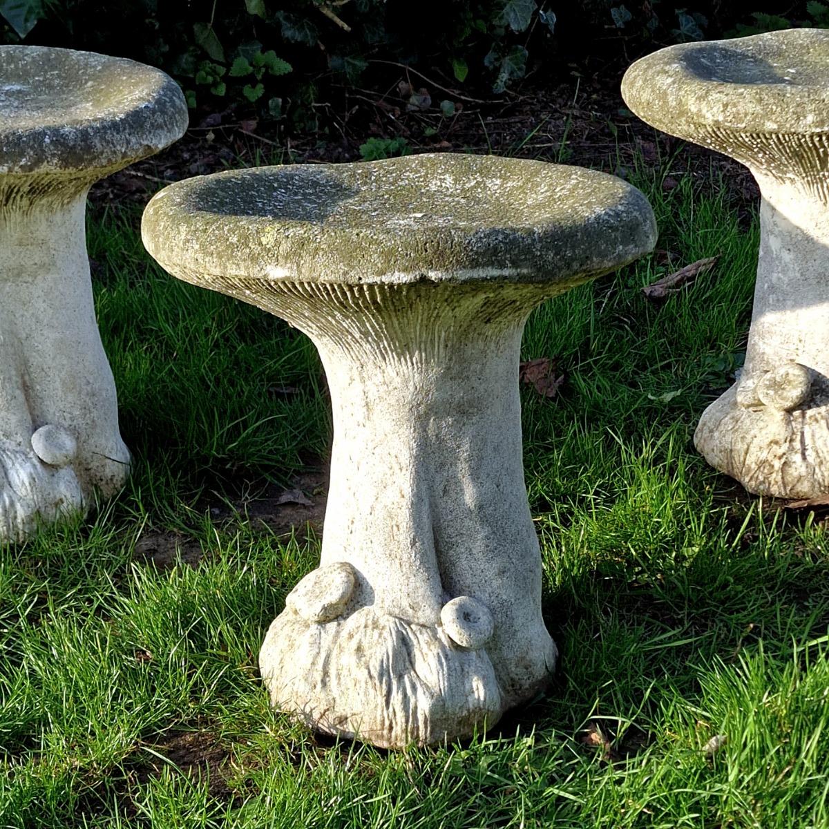 4 mushroom stools