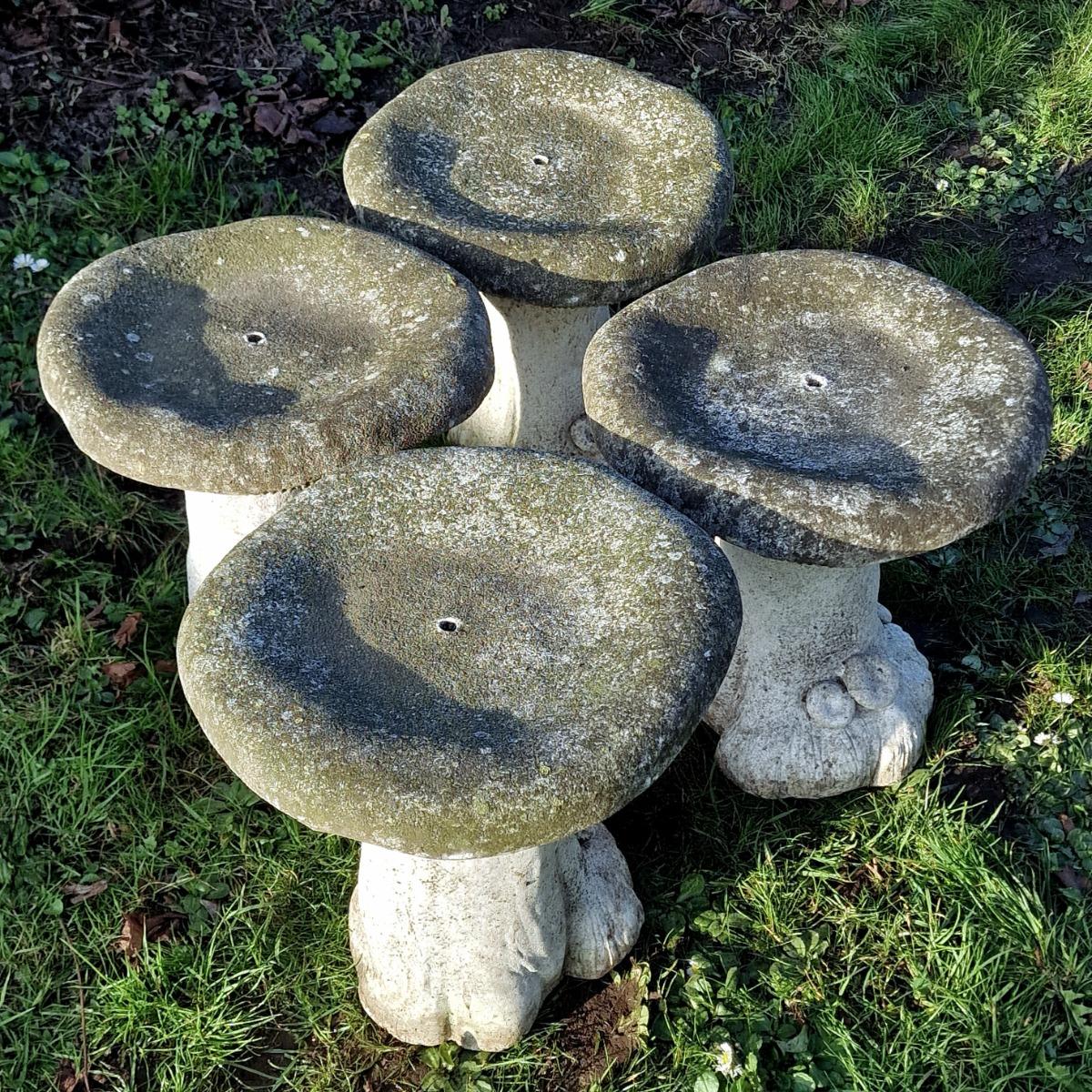 4 mushroom stools