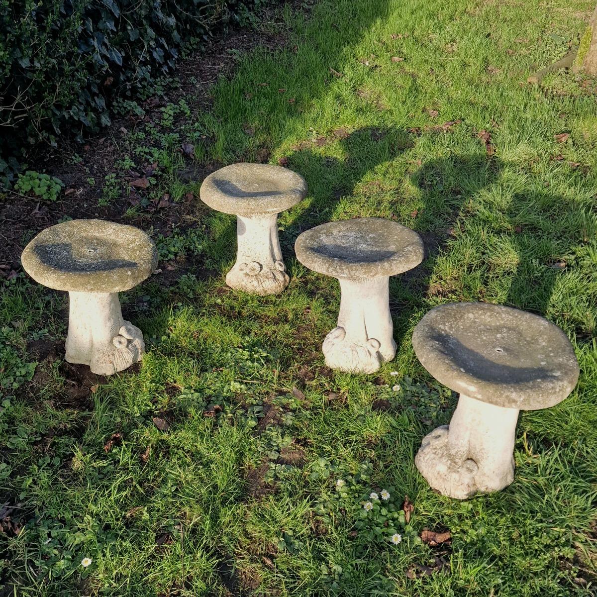 4 mushroom stools