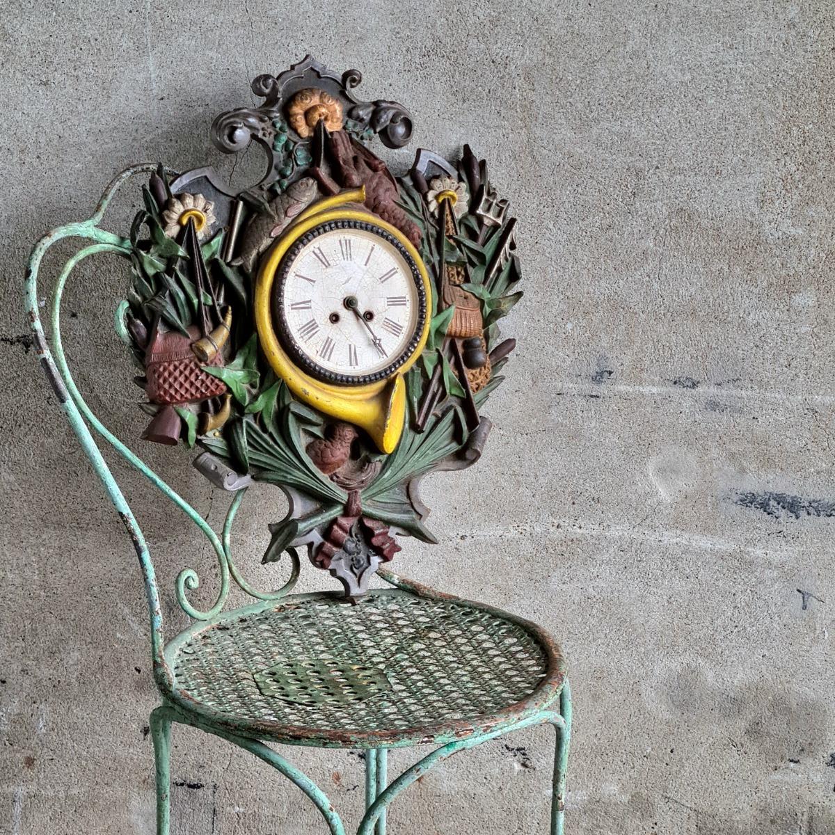 Antique cast iron clock