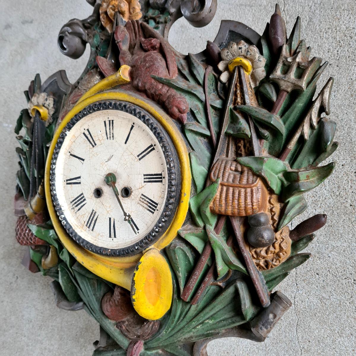 Antique cast iron clock