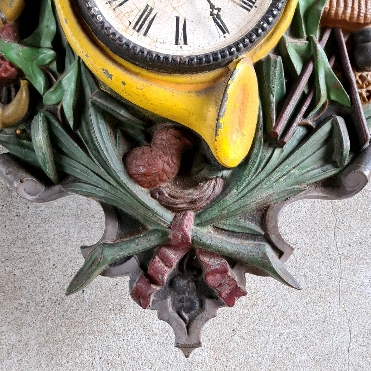 Antique cast iron clock