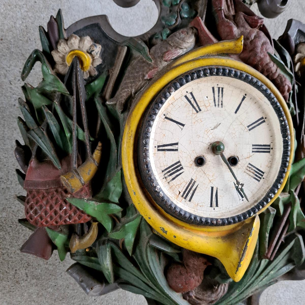 Antique cast iron clock