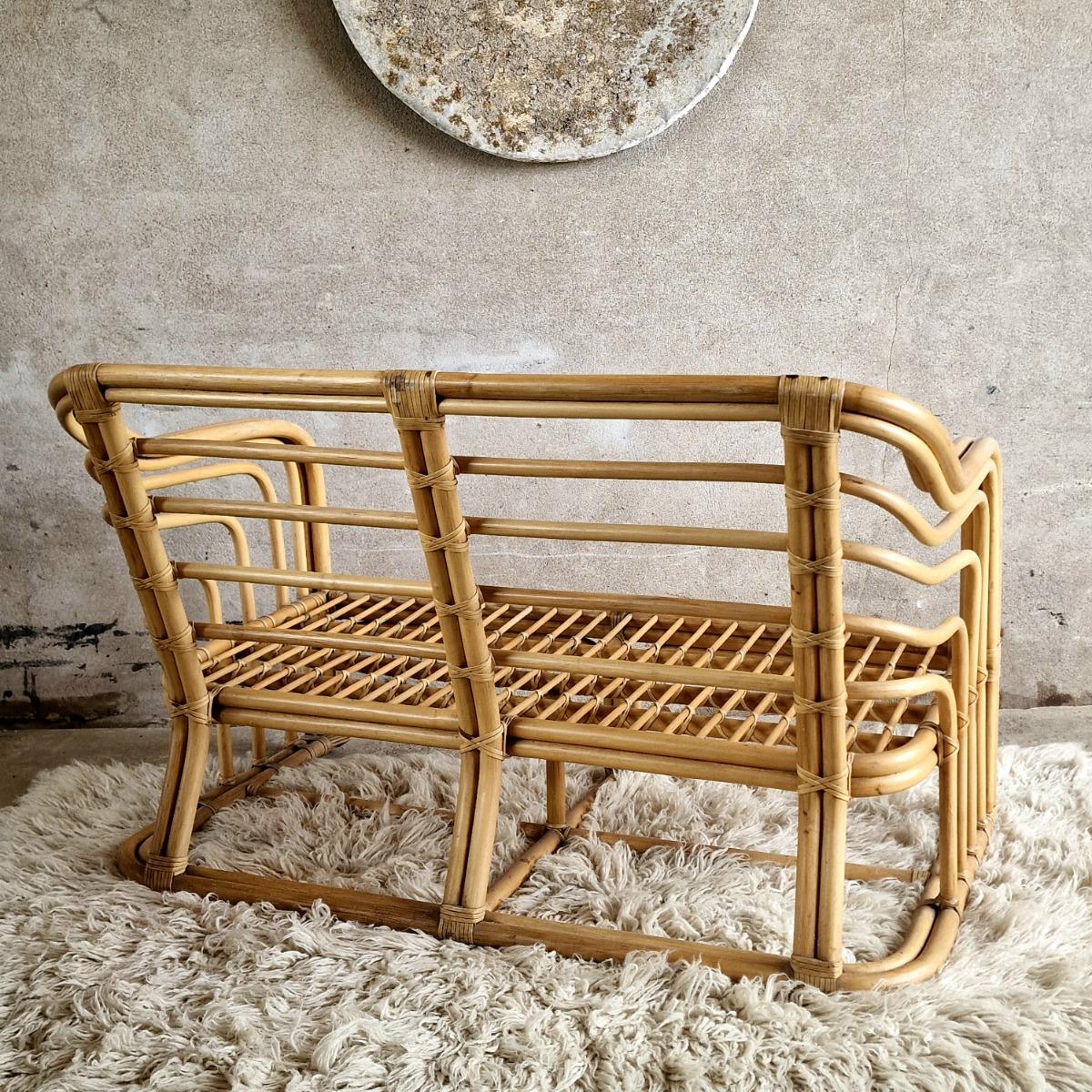 Bamboo 2 seater sofa