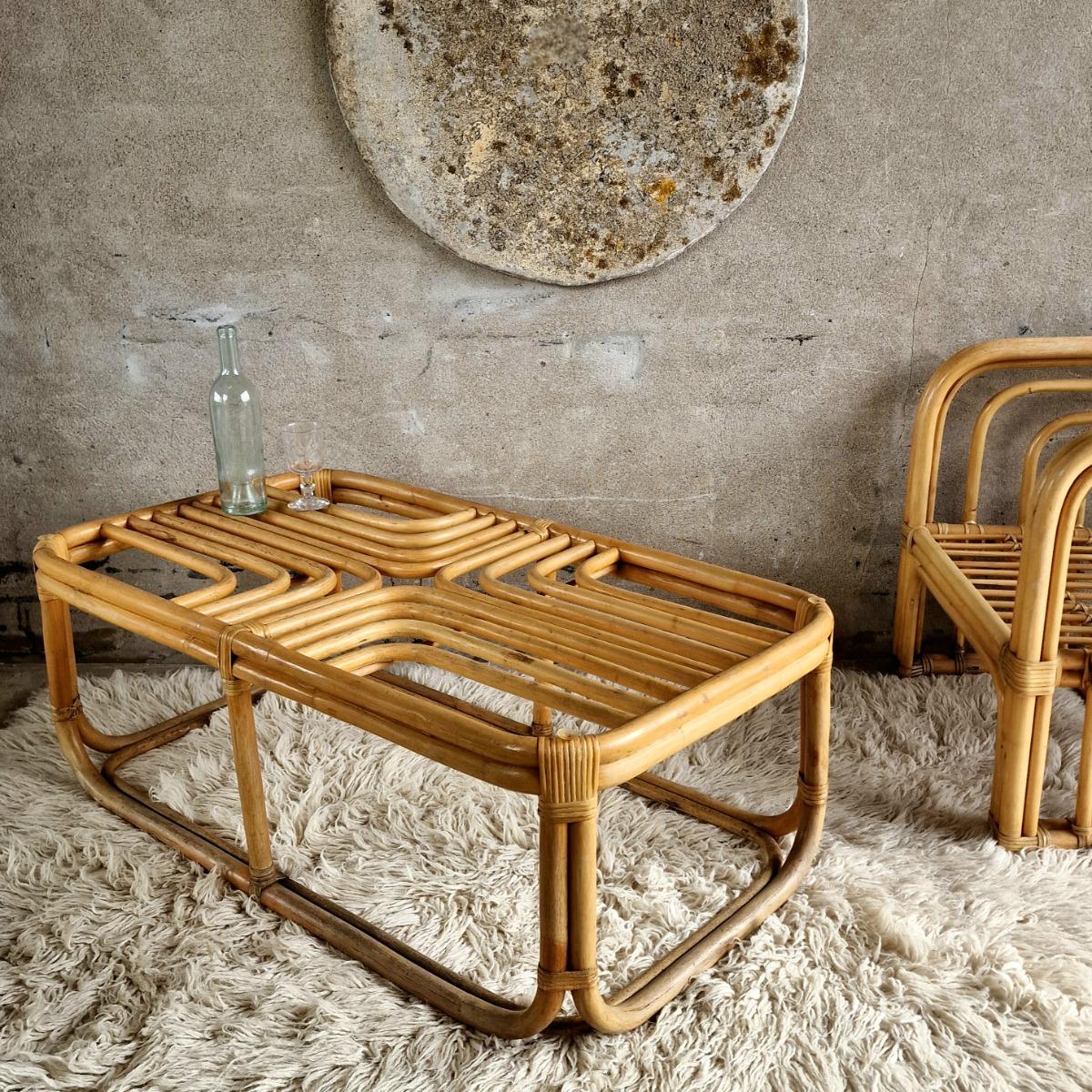 Bamboo coffee table