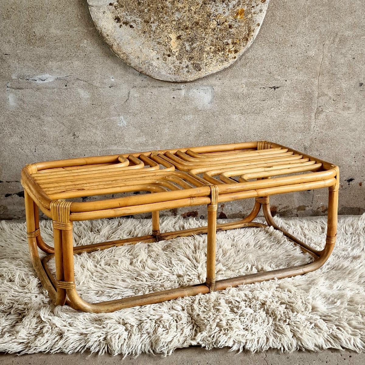 Bamboo coffee table