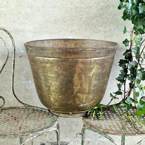 Brass sugar pot planter
