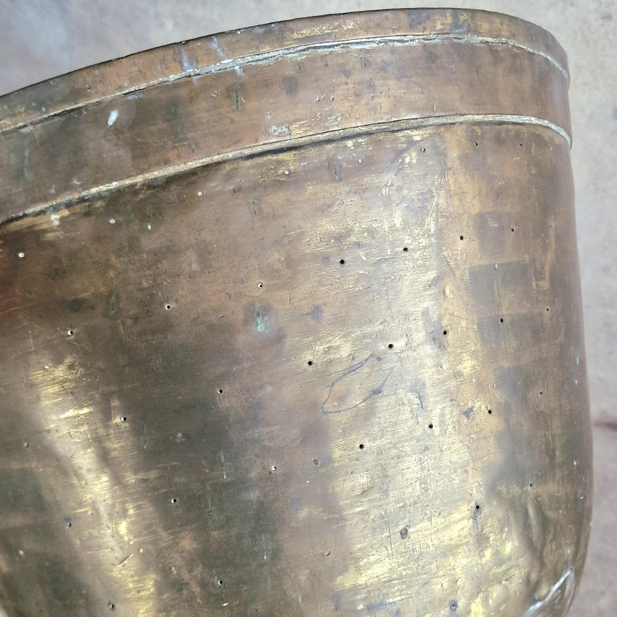 Brass sugar pot planter