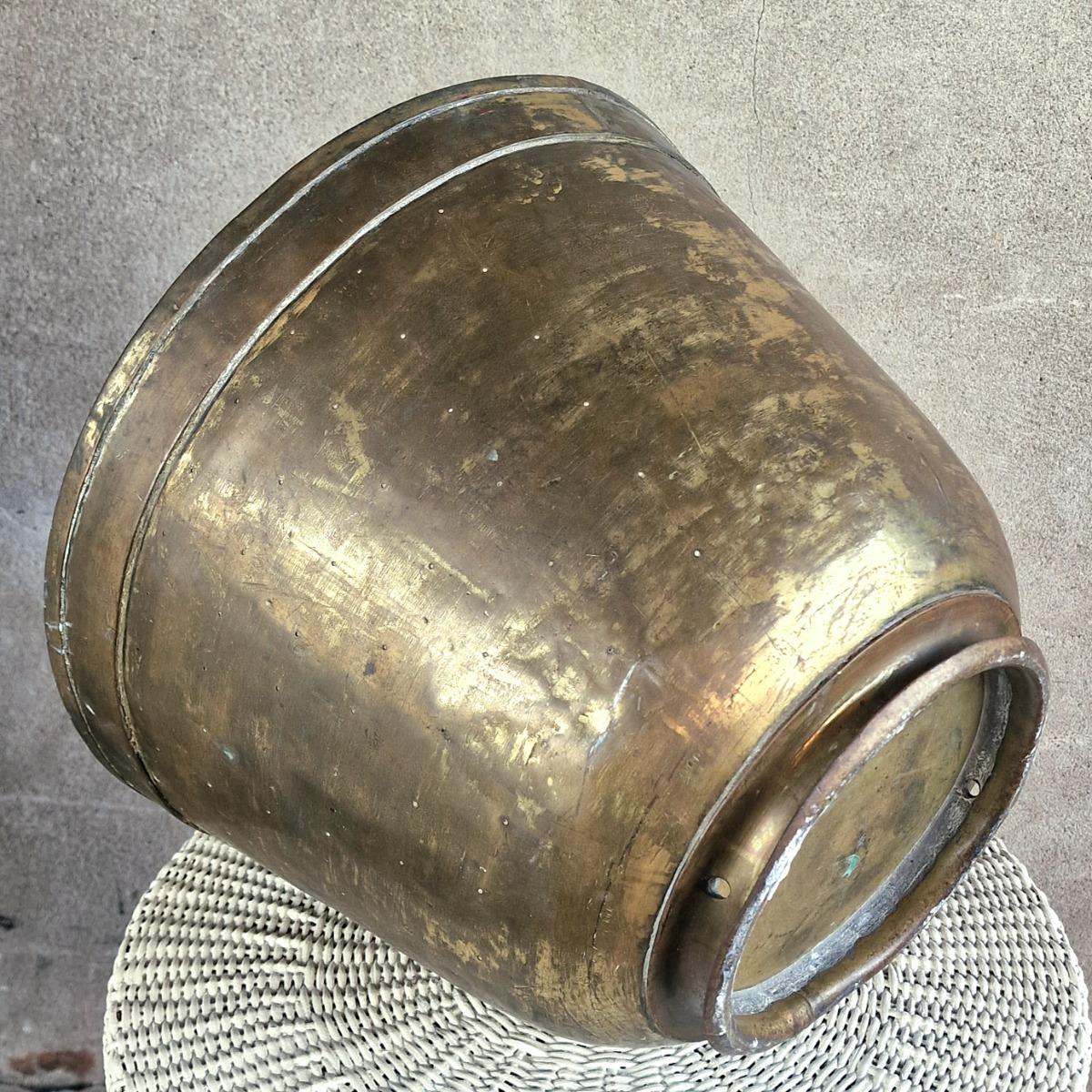 Brass sugar pot planter
