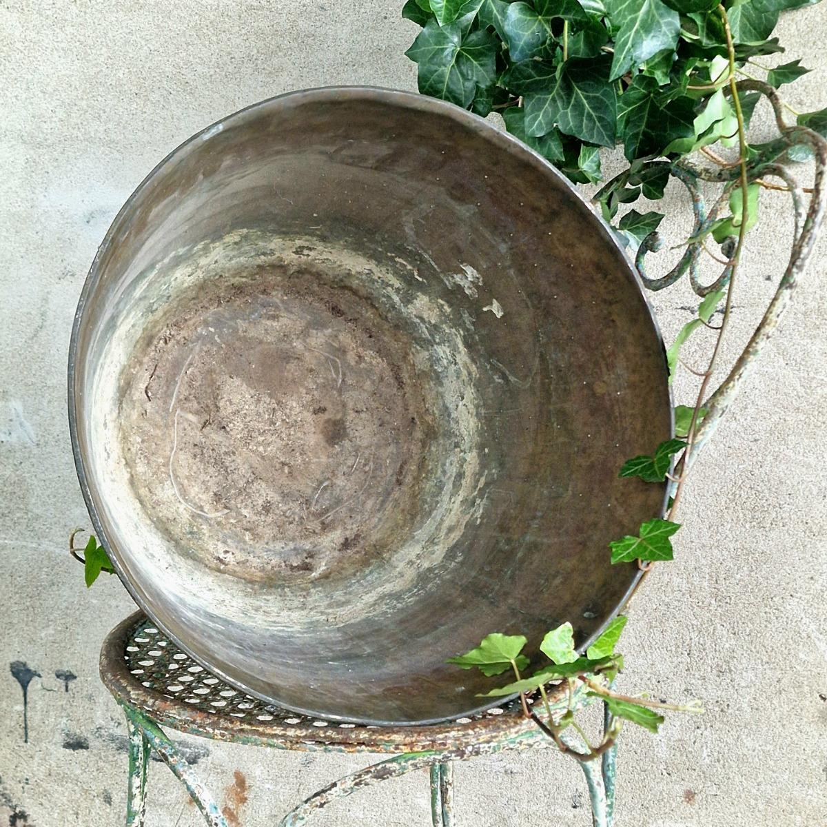 Brass sugar pot planter