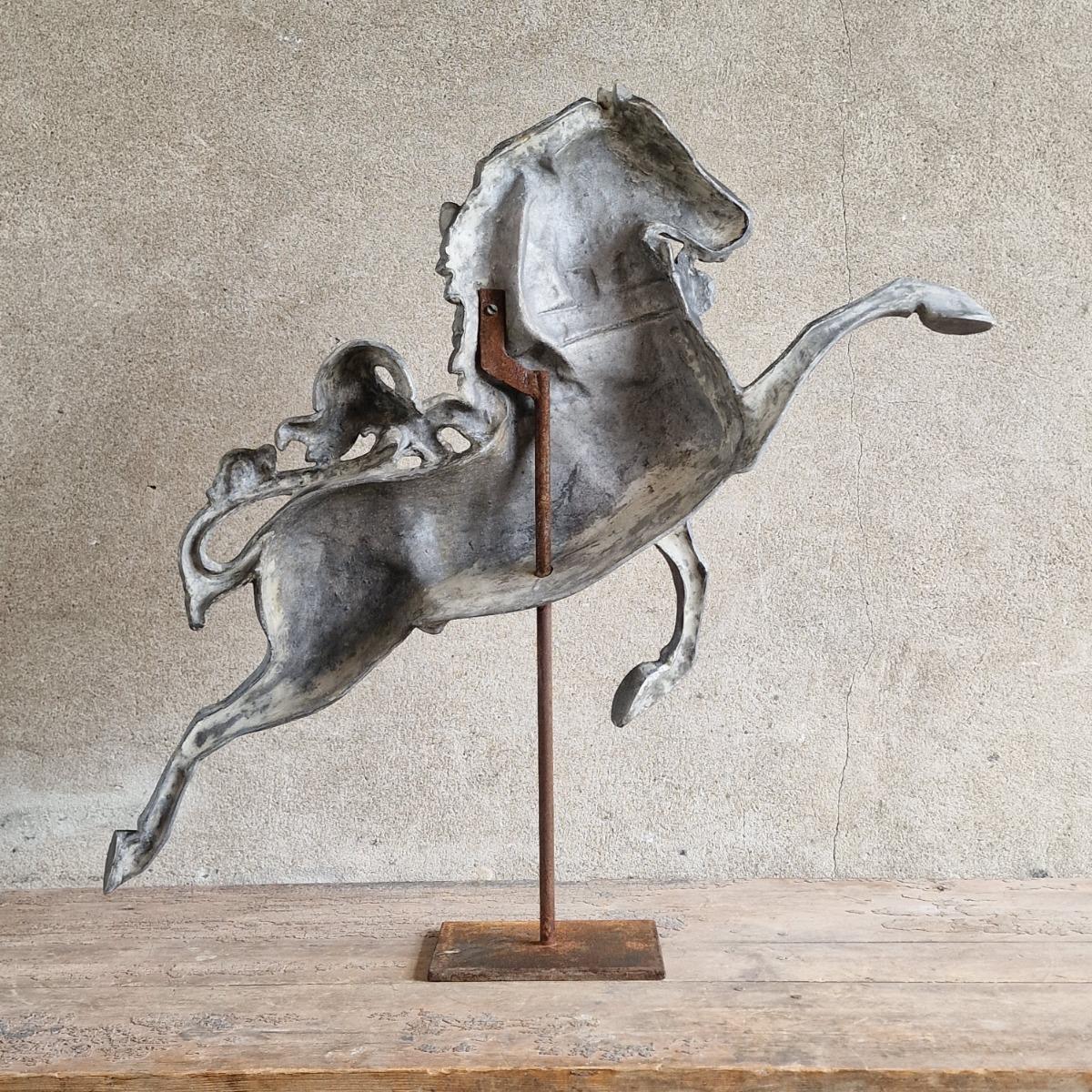 Cast alloy horse