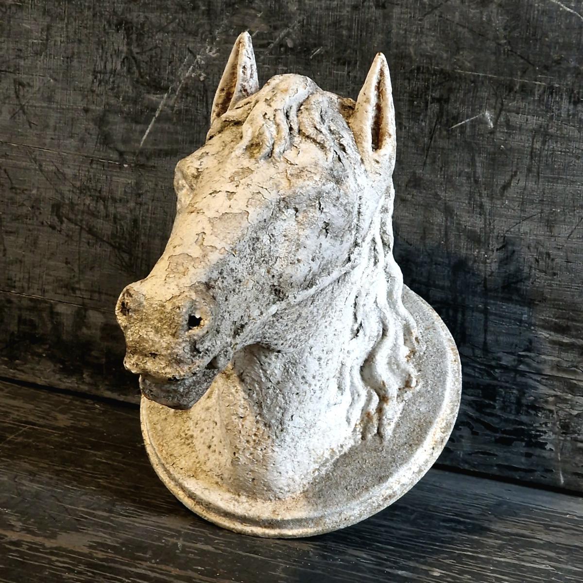 Cast iron horse stable sign