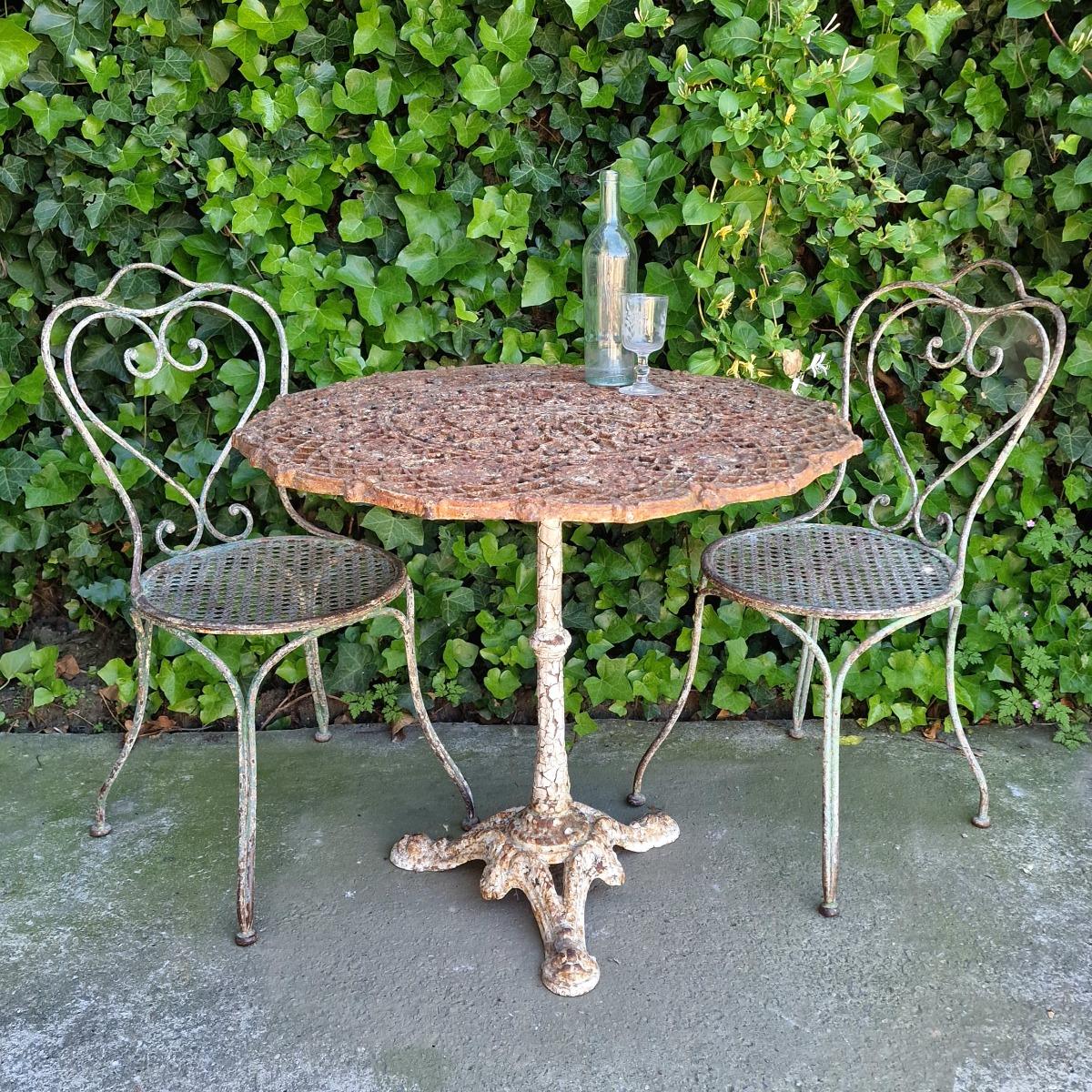 Cast iron zodiac table