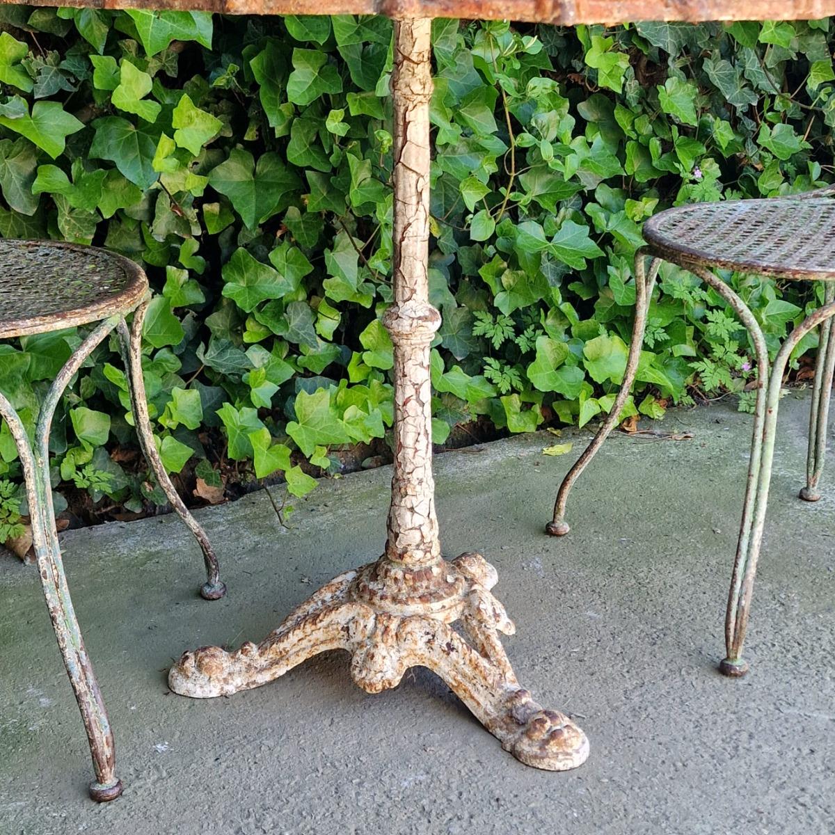 Cast iron zodiac table