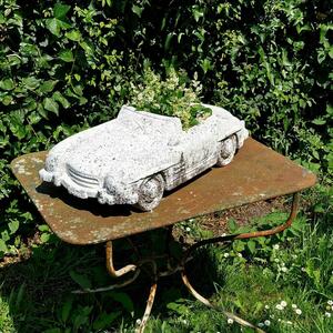 Cast stone car planter