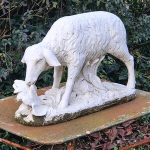 Cast stone sheep