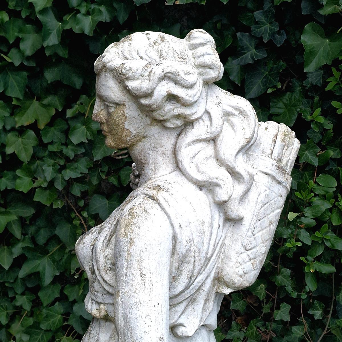 Cast stone statue of Diana